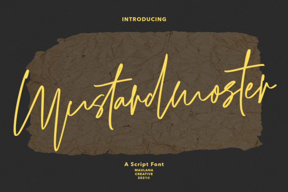 Mustardmoster Script: A Laid-Back Font for Creative Brands