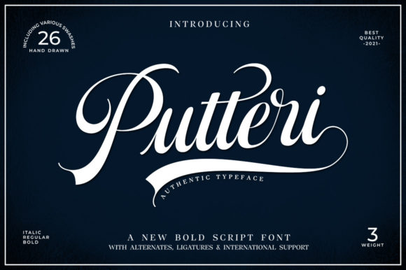 Putteri Script: A Romantic Typeface for Creative Projects